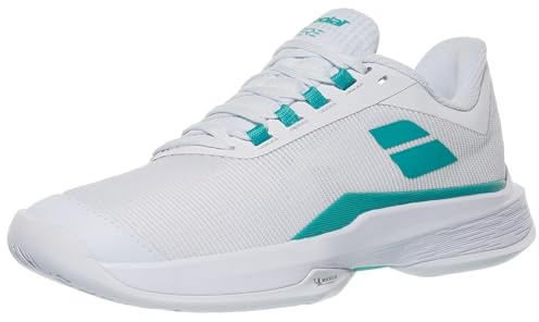 Babolat Women's Jet Tere 2 All Court Tennis Shoes, White/Baltic (US Women's Size 6)