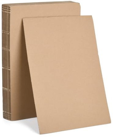 TMBMLPP 20pcs A3 Cardboard Sheets, Corrugated Cardboard Sheets, Brown Craft Paper, Thick Cardboards Sheets, for DIY Crafts, Arts, Painting, Modeling