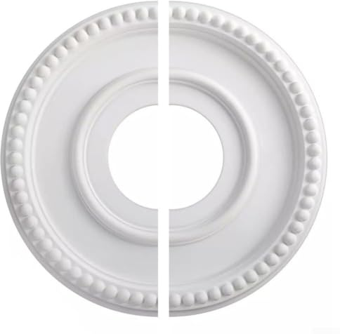 HaloModora Round Split PU Ceiling Medallion for Light Fixtures and Fans, 315mm Outer Diameter, Easy Installation Decorative Cover Plate
