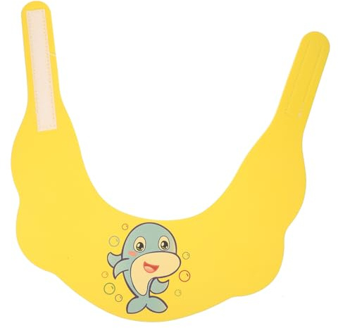 ELAYARD Verstellbares Kinder Haarwaschvisier aus Eva Kopfwaschhaube für Babys und Kinder Sicher und Hält Gesicht Beim Baden Trocken Gelbe Waschhaube für Duschspaß