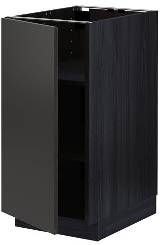 ProTuning METOD Unterschrank mit Einlegeböden, Schwarz/Nickebo Matt Anthrazit, 40x60 cm