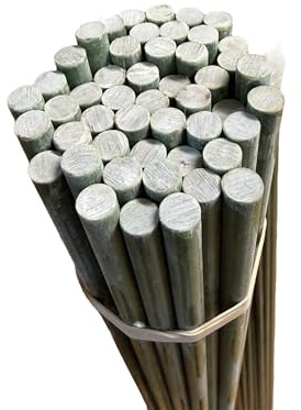 Tuteur en fibre massive pour plantation d'arbres 9 mm x 120 cm, 25 unités. Également utilisé comme poteaux pour bergers électriques.