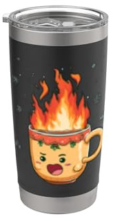Pretty Fire Cup Costume for Hot Drinks Lovers Stainless Steel Insulated Tumbler
