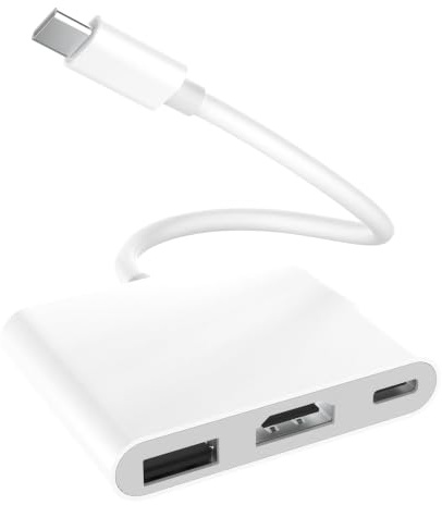 USB C to HDMI Adapter, 4K USB-C Digital AV Multiport Adapter with 5Gbps USB 3.0, PD 100W for iPhone 17/16/15, MacBook Pro Air,iPad Pro, Chromebook, Surface, Samsung