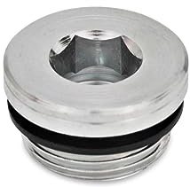 Ganter Normelemente | Verschlussschrauben - GN 749-G1/4-B | Zollgewinde | Gummidichtung Vitron | Stahl | 10 Stück