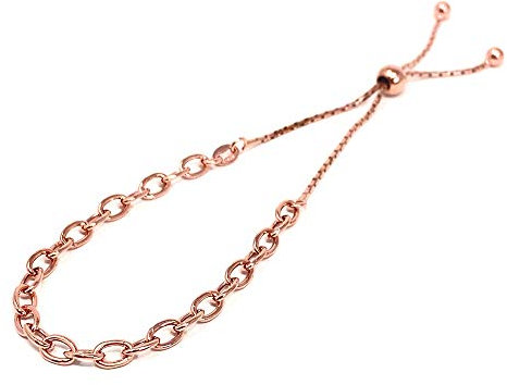 Donna Oro Rosa Braccialetto Tennis - Misura Regolabile