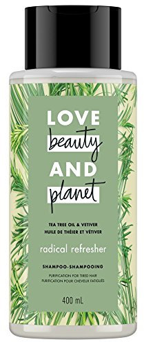 Love Beauty And Planet Shampoo revitalizes and refreshes hair Radical Refresher formulated with Australian tea tree oil and woody vetiver 400 ml