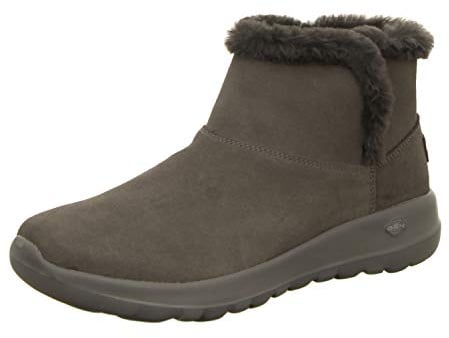 Skechers ON-THE-GO JOY - BUNDLE UP, Women's Ankle Boots, Grey (Charcoal Suede Charcoal), 5 UK (38 EU)