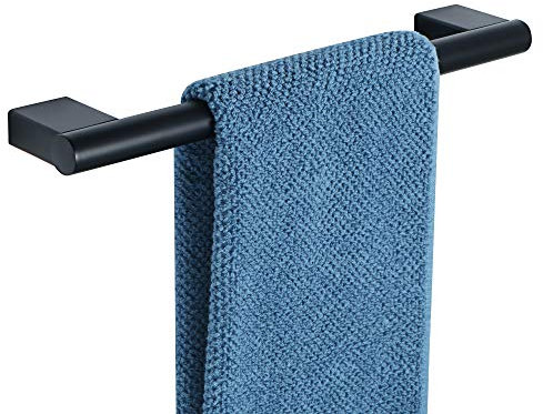 Sayayo Towel Rails Wall Mounted Bathroom Towel Holder, Hand Towel Holder SUS304 Stainless Steel Matte Black 35CM, EGY2001S-B