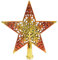 JMAHM Weihnachtsbaumspitze mit Weihnachtsstern (20 cm, gold-rot)