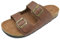 ONCAI Herren-Hausschuhe-Pantoletten-Schlappen-Sommerschuhe Flache Sandalen schieben und Sommer Drinnen und Draußen Kork-Sandalen Mit Verstellbarer Rieme Khaki EU Größe 45