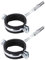 (Paquete de 2 uds.) Soportes de tubo de metal único antivibraciones Clips Abrazaderas Revestimiento de goma para tubos de Ø 47-51 mm (2)