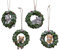 KAE Weihnachtskranz aus Kunstharz, für Haustiere und Katzen, 4-8 cm, Rot / Grün / Braun / Grau