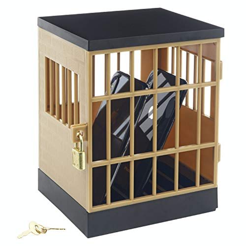 Gemaxvoled Cell Phone Jail Lock Box, Gold Mobile Phones Prison Lockable Cage for Classroom Family Time Party (Gold)