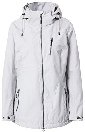 G.I.G.A. DX Damen Softshelljacke mit abzippbarer Kapuze Solena, hellgrau, 36, 33059-000