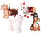 BRUBAKER 4-teiliges Baumkugel Set Lustige Hunde - Handbemalte Weihnachtskugeln Dackel Hot Dog, Hund mit Zylinder, Pudel und Chihuahua - Mundgeblasener Christbaumschmuck aus Glas - Baumschmuck Lustig