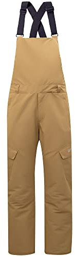 Alpine Swiss Salopette termica da uomo, impermeabile, invernale, da sci, snowboard, Marrone chiaro, XXL