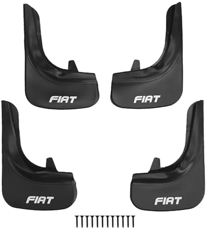 ACPA AUTO Compatibile con Fiat Parafanghi Anteriori e Posteriori Set del Veicolo 4 Pezzi Nero