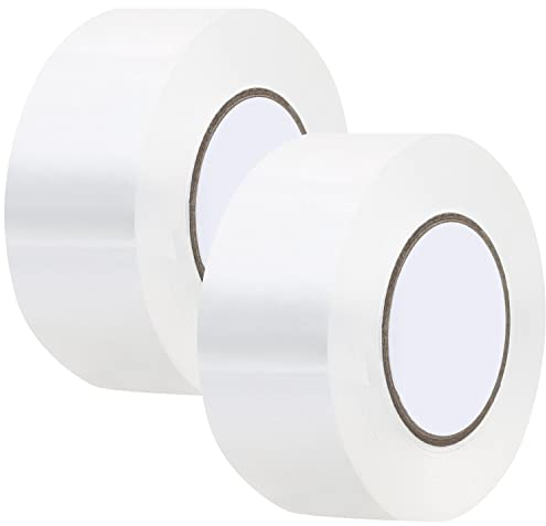 MAIXINNEW 2 Pezzi Nastro Adesivo Biadesivo Resistente, Nastro Adesivo Trasparente, Nastro Biadesivo per Tessuti Muro Vetro