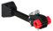 Relaxdays Support Mural pour vélo, Cadre: 25-40 mm, Jusqu’à 20 kg, Pince pour réparation, Garage & Atelier, Noir - Rouge