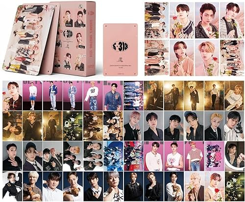 55 Stück Kpop Stray Kids Photo Cards Stray Kids Merch Lomo Cards Stray Kids Japan Season'S Greeting 2023 S318 Album Karten Stray Kids Fotokarten Fans Geschenk Rosa