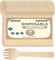 V4L Wooden Spork 2 in 1 (Spoon + Fork) Mini Wooden Cutlery Set, 16 CM 50 Spoon