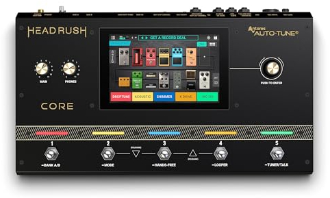 HeadRush Core - Gitarre und Vocal Multi Core Effekt Amp Modelling Prozessor mit Cloning, Looper, Antares Auto-Tune, WLAN, Touchscreen und Bluetooth