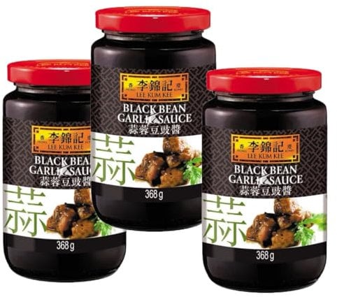 Lee Kum Kee Black Bean Garlic Sauce in Jar for Stir Fry, Marinade Cooking 368g (Pack of 3)
