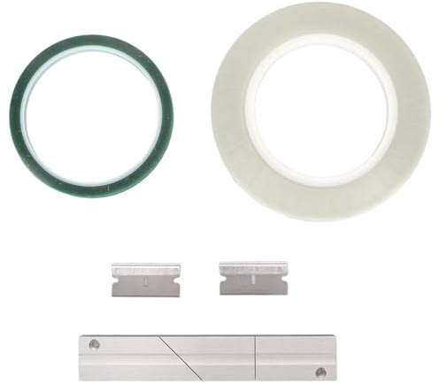 ASHATA 1/4 10 Zoll Bandspulen Bandspleißset, Open Reel Audio Spleißset mit Bandspleißblock, Spleißband und Führungsband, für Reel to Reel Tonbandgeräte
