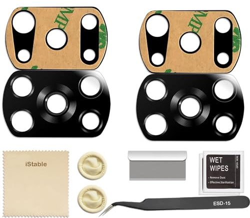iStable Kit di Riparazione Completo per Lenti Fotocamera Posteriore Compatibili con Poco X3/X3 NFC/ X3 PRO - Confezione da 2 Vetri Strumenti per la Sostituzione