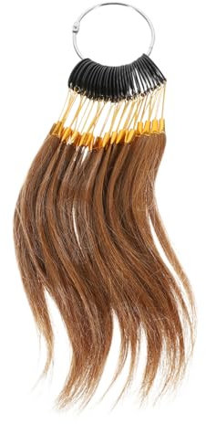 minkissy 30pièces Nuancier De Mèches Cheveux Véritables Échantillons Pour Test Couleur Salon Coiffure Mèches Bulk Foncé Matériel Professionnel Pour Stylistes