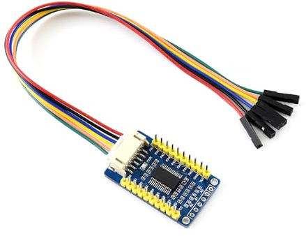 MCP23017 IO Expansion Board Expands 16 I/O Pins, Support Use 8 Expansion Modules at The Same Time, up to 128 I/O pins, I2C Interface, Compatible with Raspberry Pi/Micro:bit /STM32,etc