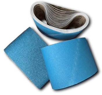 Lot de 10 bandes abrasives 200x750mm en zirconium pour ponceuse parquet (Grain 24-40-60-80-120)