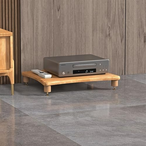 audio rack hifi regal Hifi-Audio-Rack-Regal, 1 2 3 4-stufiger AV-Komponenten-Medienständer, Stereo-Schrank, Audio-Video-Turm Mit Stoßfüßen Für Verstärker/DVD-Player/Spielekonsole/Schallplatte(Wood,1 t