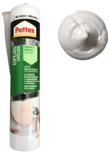 Neutral Silikon für Innen und Außen Weiß- Dichtstoff für Fassaden und Fensteranwendungen - Spiegelkleber - UV Beständig und Geruchsfrei (1 x 280ml)