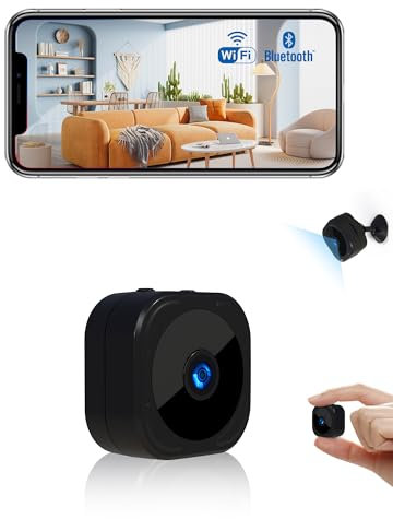 AOBOCAM Mini Spy Hidden Camera 1080P HD Wireless WiFi Indoor Security Camera with Night Vision, Motion Detection, Wide Angle, APP Control (black 1)