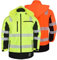 RODOPI Giacca di sicurezza softshell Canada, impermeabile e traspirante, per uomo e donna, taglie S-XXXL EN ISO 20471:2013, strisce riflettenti Scotchlite 3M, giacca da lavoro in giallo fluo e
