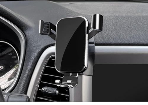 LSYQFB Porta Cellulare Auto per Jeep Compass 2017-2020, Aggiorna Gancio Supporto Telefono Auto a Prova di Scossa Porta Cellulare Auto per Bocchette d'Aria,A