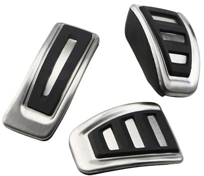 LMPVPDGADZ RHD Auto Pedale Schutz Abdeckung Fit for Audi A4 B8 S4 A5 S5 8T Q5 SQ5 A6 C7 A7 S7 S6 4G A8 S8 4H at MT Gas Bremspedal(RHD MT 3Pcs)