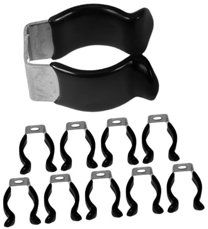 HOMSFOU 10stücke Led-lampenklemmen Aus Rostfreiem Stahl Rutschfeste Gummibeschichtung Befestigungsclips Für Lampenrohre Einfache Installation Mit Fester Schnalle Schutz Vor Kratzern Für Wo