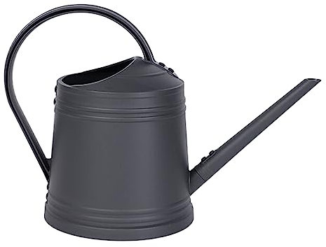 1.8L Annaffiatoio portatile da, con beccuccio lungo, per casa, balcone, attrezzi da giardinaggio, in metallo, colore grigio, taglia unica
