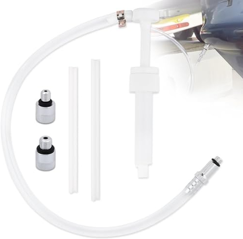 Untere Einheit Getriebeölpumpe Handpumpe für Standard-Quart-Flaschen mit 3/8 Zoll 8 mm 10 mm Metalladaptern für die Meisten Außenbordmotoren Marine Boot Ölwechsel