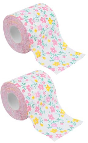 2Rollen Bedrucktes Toilettenpapier Servietten für Gäste Langlebig und Hautfreundlich Vielseitig Einsetzbar als Taschentuch Verblassen