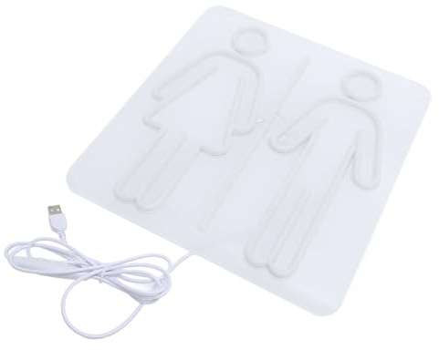 Hyuduo Letrero de Neón LED para Inodoro, Luz de Neón Acrílica Alimentada por USB para Baño con Brillo Ajustable y Fácil Instalación
