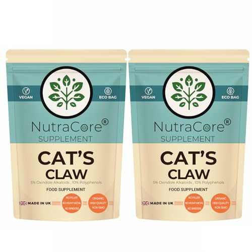 NutraCore Cat's Claw | 5500mg 10:1 Extract | Immune | UK Made | 180 Vegan Caps