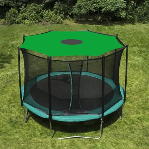 Trampolin Überdachung Abdeckung, Ø 183 244 305 366 427 cm Trampolin Sonnenschutz Abdeckung für 6/8 Stangen Trampoli-n, UV-beständig & Reißfest Trampolinenzubehör