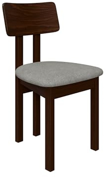 Mirjan24 Esszimmerstuhl Kizeko II, Polsterstuhl, Rahmen aus Buchenholz Gepolsterte Sitzfläche aus Stoff Stuhl für Arbeitszimmer Esszimmer Küchenstuhl (Nuss/Hygge 91)