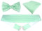 TigerTie - Ceinture large - Mouchoir de poche - Nœud papillon, satin uni - Vert - Taille Unique