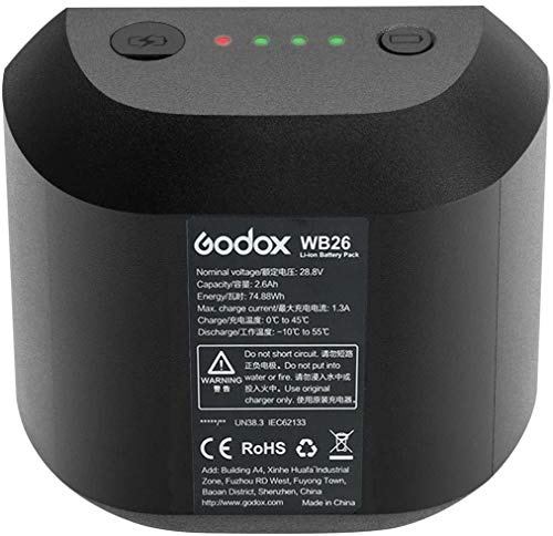 GODOX WB26 WB26A AD600Pro Original Replacement Rechargeable Lithium-Ion Battery Pack for AD600 Pro Flash (28.8V, 2600mAh)