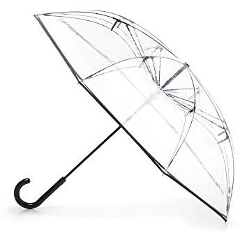 totes InBrella Parapluie à fermeture inversée, transparent, taille unique, parapluie Inbrella à fermeture automatique inversée avec crochet en J, coupe-vent et imperméable, claire, Taille unique,